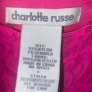 Beautiful pink lace mini stretch dress